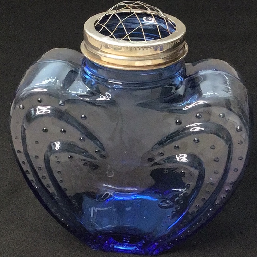 Cobalt blue heart shaped vase